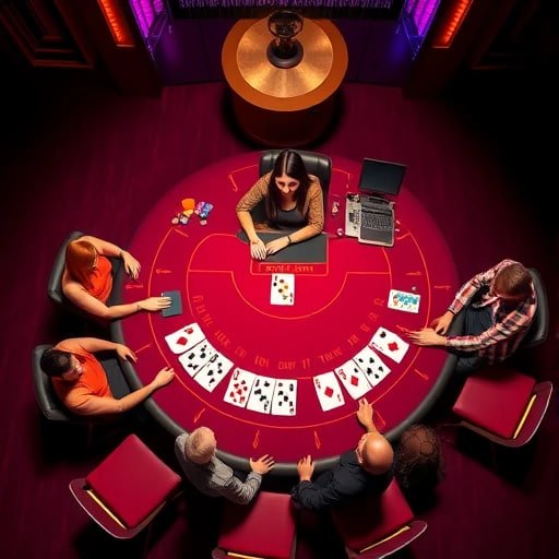 Antarmuka Live Dealer alexistogel l menampilkan meja permainan dengan panel taruhan interaktif
